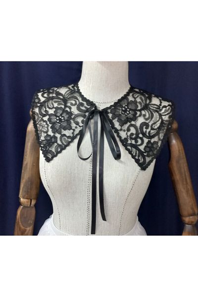 es moda shop Ceylin detachable lace collar black