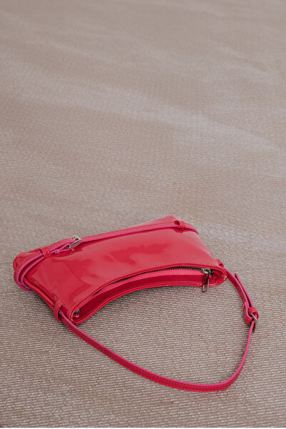 Çantacımstore Geantă Jacqs Baguette din piele lacuită pentru femei, roz