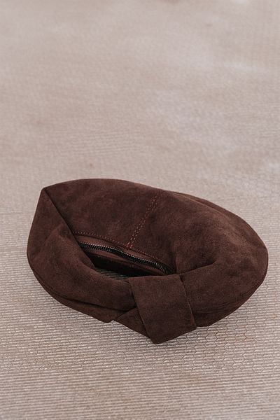 Çantacımstore Γυναικεία μίνι τσάντα Jordie Suede Bitter Brown 1612