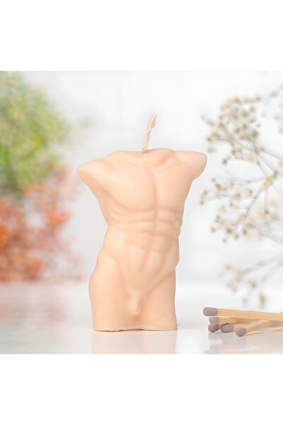 bermark Erkek Vücudu Lüks Ev Dekoru Soya Mum, %100 Vegan Soya Mumu, Lüks Ev D...