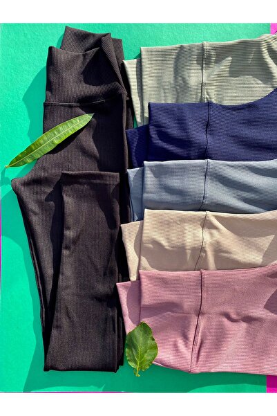 VicTroy قطعة واحدة من الجوارب النسائية المضلعة ذات الخصر العالي باللون الأسود 41v17