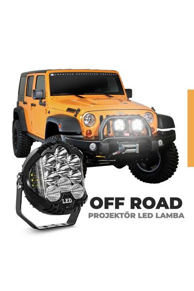 AHMET OTOMOTİV OFF-ROAD PROJEKTÖR SHOOTER LED LAMBA BEYAZ 5 İNÇ ÇAKARLI