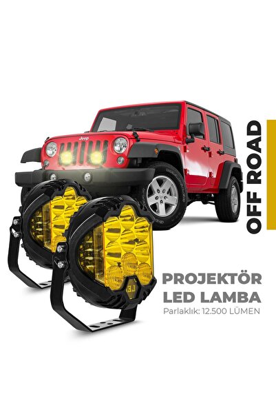 AHMET OTOMOTİV OFF-ROAD PROJEKTÖR SHOOTER LED LAMBA SARI 5İNÇ