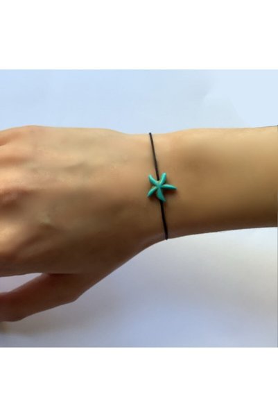 Lade Starfish Black Rope Bracelet