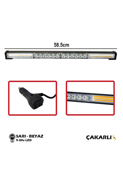 AHMET OTOMOTİV 58.5CM OFF-ROAD PROJEKTÖRLÜ ÇAKAR 9-30V