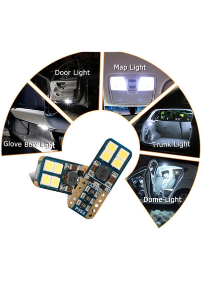 MeyZone T10 Led Oto Park Plaka Tavan Ampulü Beyaz 8 Led W5W