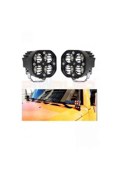 AHMET OTOMOTİV Off Road Ve Arazi Aracı 3 inç Amber beyaz Renk Çalışma Ve Sis ...