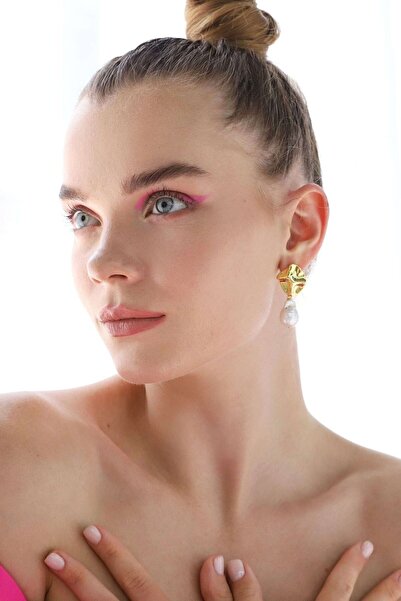 Ecru Atelier Lola Altın Kaplama Kadın Inci Küpe