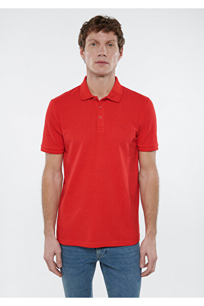 Mavi Kırmızı Polo Tişört Slim Fit / Dar Kesim 064946-33099