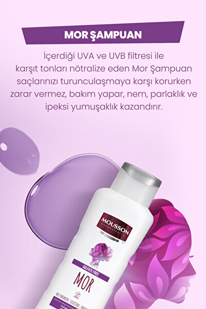 Mousson Turunculaşma Karşıtı Mor Sülfatsız Saç Bakım Şampuanı