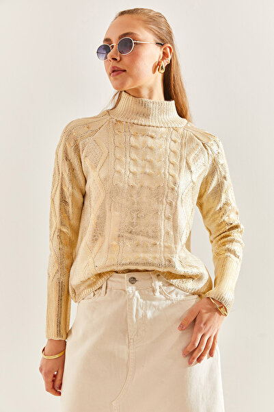 Bianco Lucci Women's Patterned Knitwear Sweater