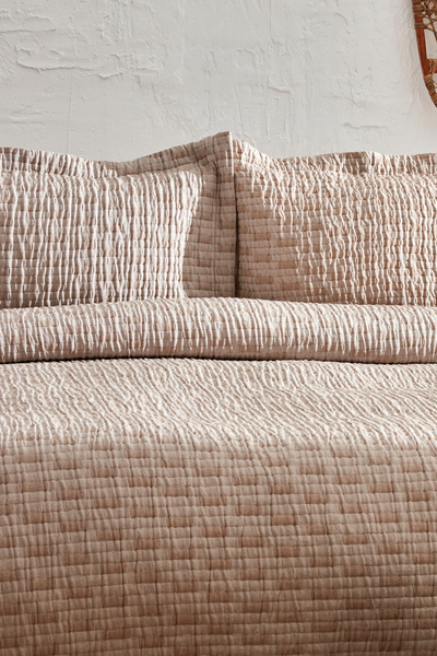 Karaca Home Loretta Çift Kişilik Yatak Örtüsü Bej