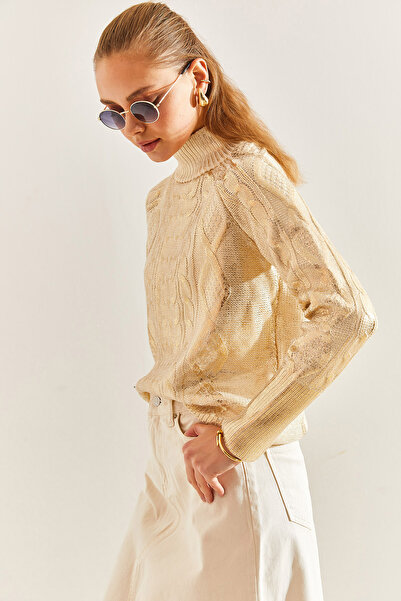 Bianco Lucci Women's Patterned Knitwear Sweater