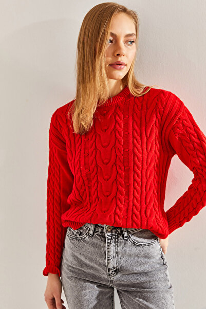 Bianco Lucci Women's Patterned Knitwear Sweater