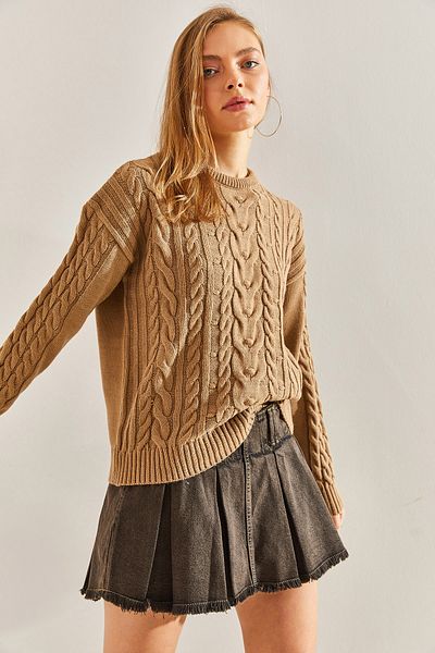 Bianco Lucci Women's Patterned Knitwear Sweater