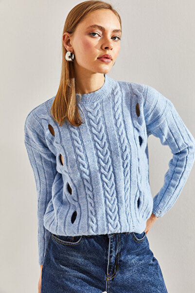 Bianco Lucci Pulover de damă tricotat cu model