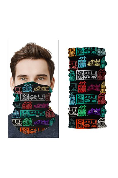 TEEMOOD PIRATE PARROT CAMP EXP LORE Motor Cycling Face Mask Bandana Outdoor Neck Collar Buff Headwear Women Men