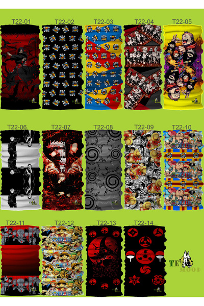 TEEMOOD PIRATE PARROT Naruto Sharingan Anime Manga Motor Bisiklet Yüz Maskesi Bandana Outdoor Boyunluk Buff Headwear