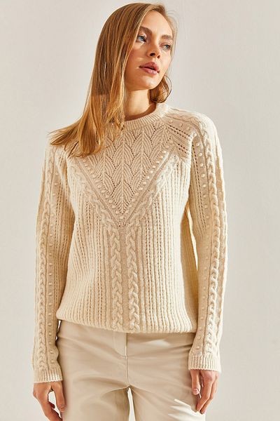 Bianco Lucci Gemusterter Strickpullover für Damen
