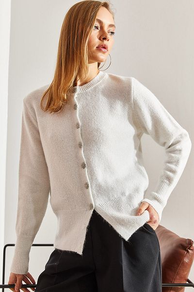 Bianco Lucci Cardigan de tricotaj pentru damă - Design cu nasturi