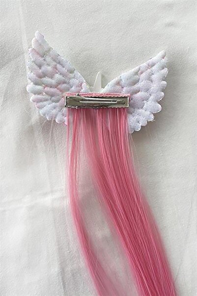 TAKIŞTIR Pembe Renk Saçlı Unicorn Figürlü Yan Toka