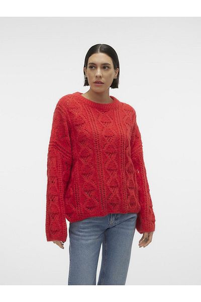 Vero Moda Strickpullover Rundhals Voluminöser Armschnitt Pullover