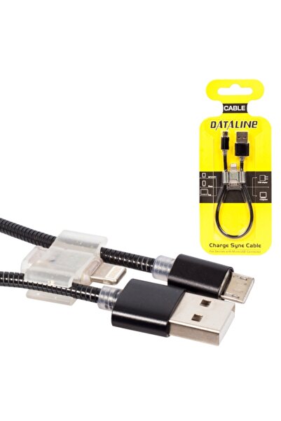 Powermaster Androıd*samsung Serisi Iphone Örgülü Kısa Data Şarj Kablosu