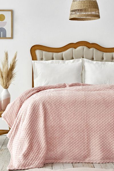 Karaca Home بطانية أليس باودر برعم مزدوج ويلسوفت