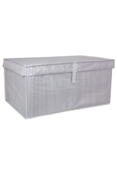 Milenay Multi-Purpose with Lid (Laundry-Storage-Organization Etc.)Bag, Box 60x40x30 - Mega Size Box - Gray
