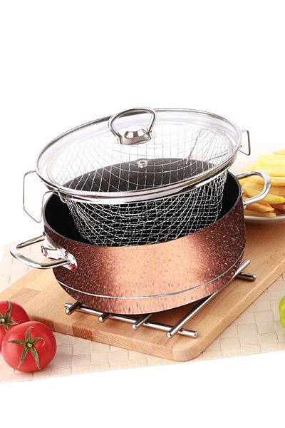 Gerçektrend Camellia Granite Fryer Frying Pan