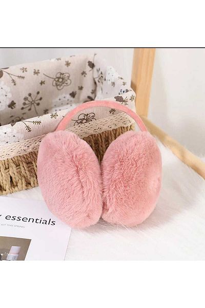 MİNAHOBİ Cute Soft Plush Winter Headphones Protecting From Cold