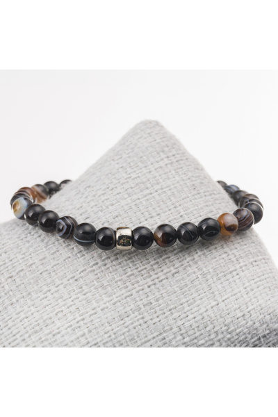Generic Brand Agate Stone Bracelet (Eye Agate)-6 mm