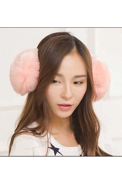 MİNAHOBİ Cute Soft Plush Winter Headphones Protecting From Cold
