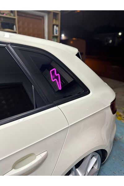 3dbaydesign Car interior neon led lighted decor lightning (12 volt suction cups PINK)