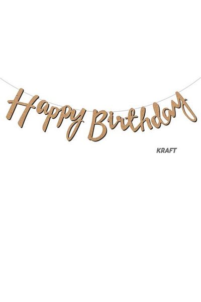 Party City 3D Banner Καλλιγραφίας Kraft Ευτυχισμένο το Βήμα