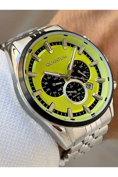 Quantum Function 10 Atm Waterproof Steel Cord Steel Case Men's Wristwatch