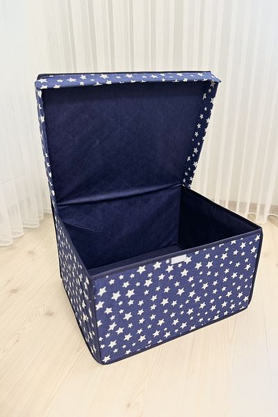 VAYBE Maxi Multi-Purpose Storage Box Organizer Storage Bag Navy Blue Star Pattern 40x50x30