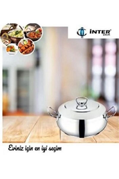İnter Steel Gülistan Deep Pot - CELIK Inter, 22x12cm