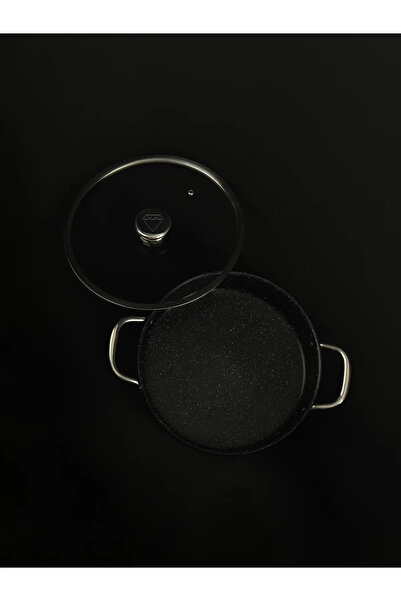 Leydi Marble Granite Karnıyarık Short Pot 30cm