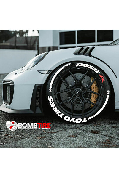 bombtire Lastik Yazısı Sticker Arma 2.5 cm Yeni Model Şeritli Ürün 16 Adet + ...