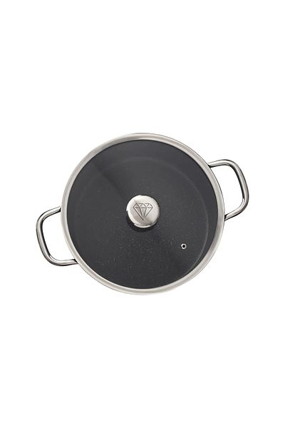 Leydi Marble Granite Karnıyarık Short Pot 28 cm
