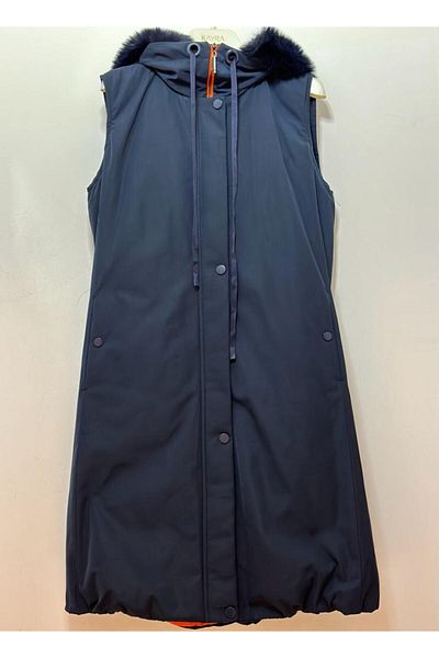 Kayra High Collar Vest with Mesh Garnish