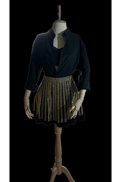 Maiden design Gold renk taşlı etek aksesuarı