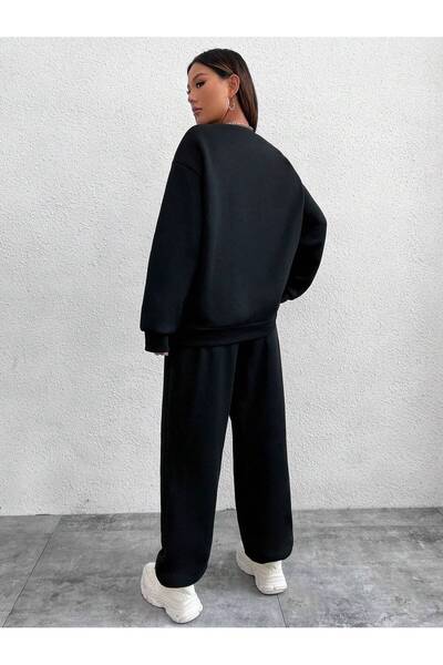 RABTEKS Γυναικείο Σετ Φούτερ με λαιμόκοψη Oversize, Χειμερινό βαμβακερό εσωτερικό