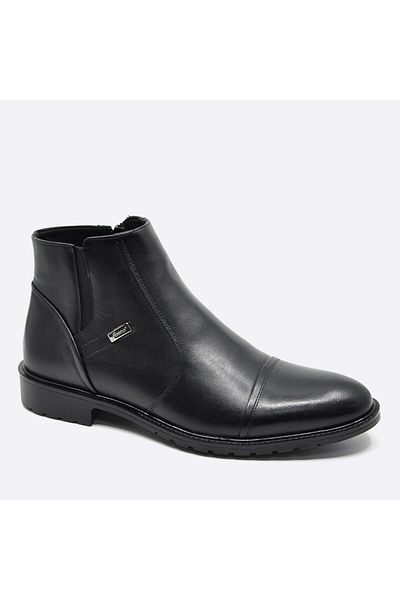 Fosco Genuine Leather Black Winter Classic Men's Boots 3580 46