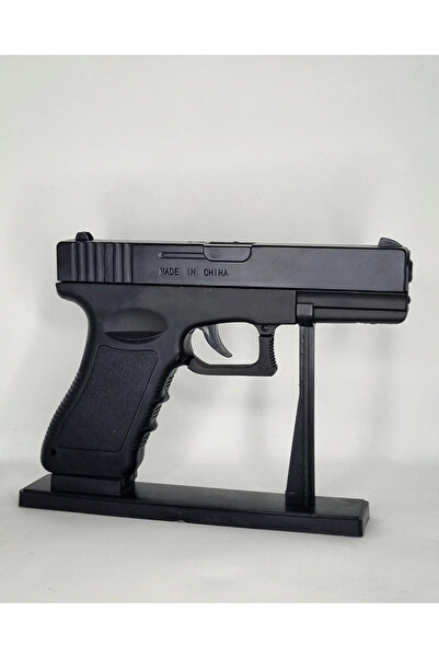 istanbulighter Kişiye Özel Glock Tabanca Tasarımlı Kırmızı Alevli Çekilebilen Gerçek Silah Boyutunda Metal Çakmak