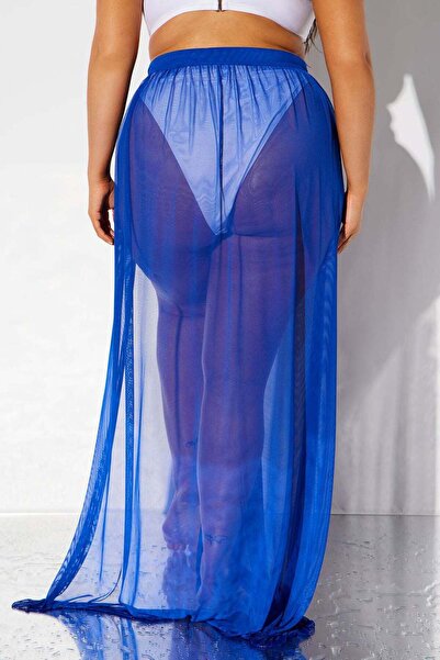 nuriçgiyim Saxe blue pareo skirt