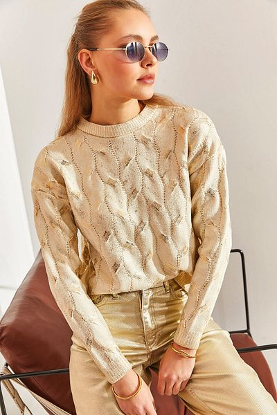 Bianco Lucci Pulover de damă tricotaj cu model