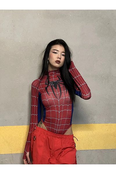 Gofeel Harajuku Street Red Spider Snap Body