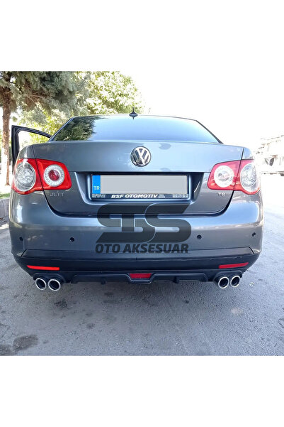 STS Oto Aksesuar Volkswagen Jetta Mk5 Difüzör Arka Tampon Eki 4 Egzoz Çıkışlı Siyah